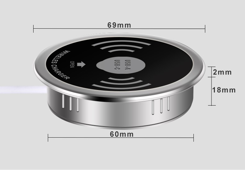 智慧燈桿無線手機充電設備開孔尺寸圖