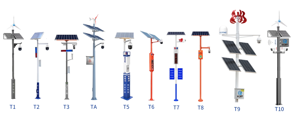 球機、網(wǎng)橋太陽能供電系統(tǒng)桿